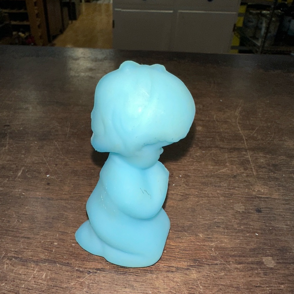 Fenton Blue Satin Praying Girl